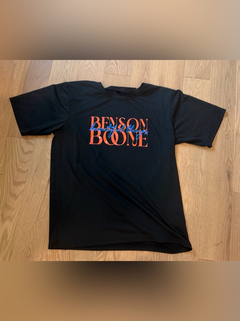 Benson Boone American Heart Tour Graphic T-Shirt Black Wash Cotton Sz L